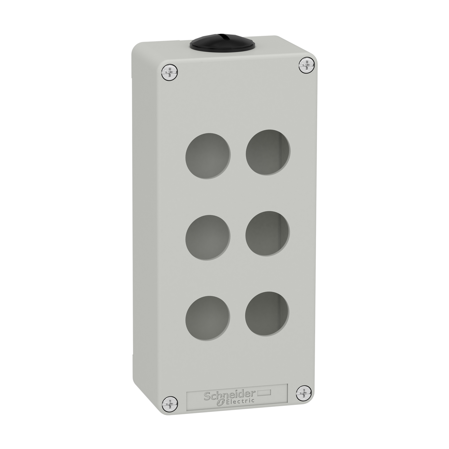 Schneider Electric-XAPD3206-Boite métal vide grise - M25 x2 - 6 trous 22 mm - 80x175x51,5 mm