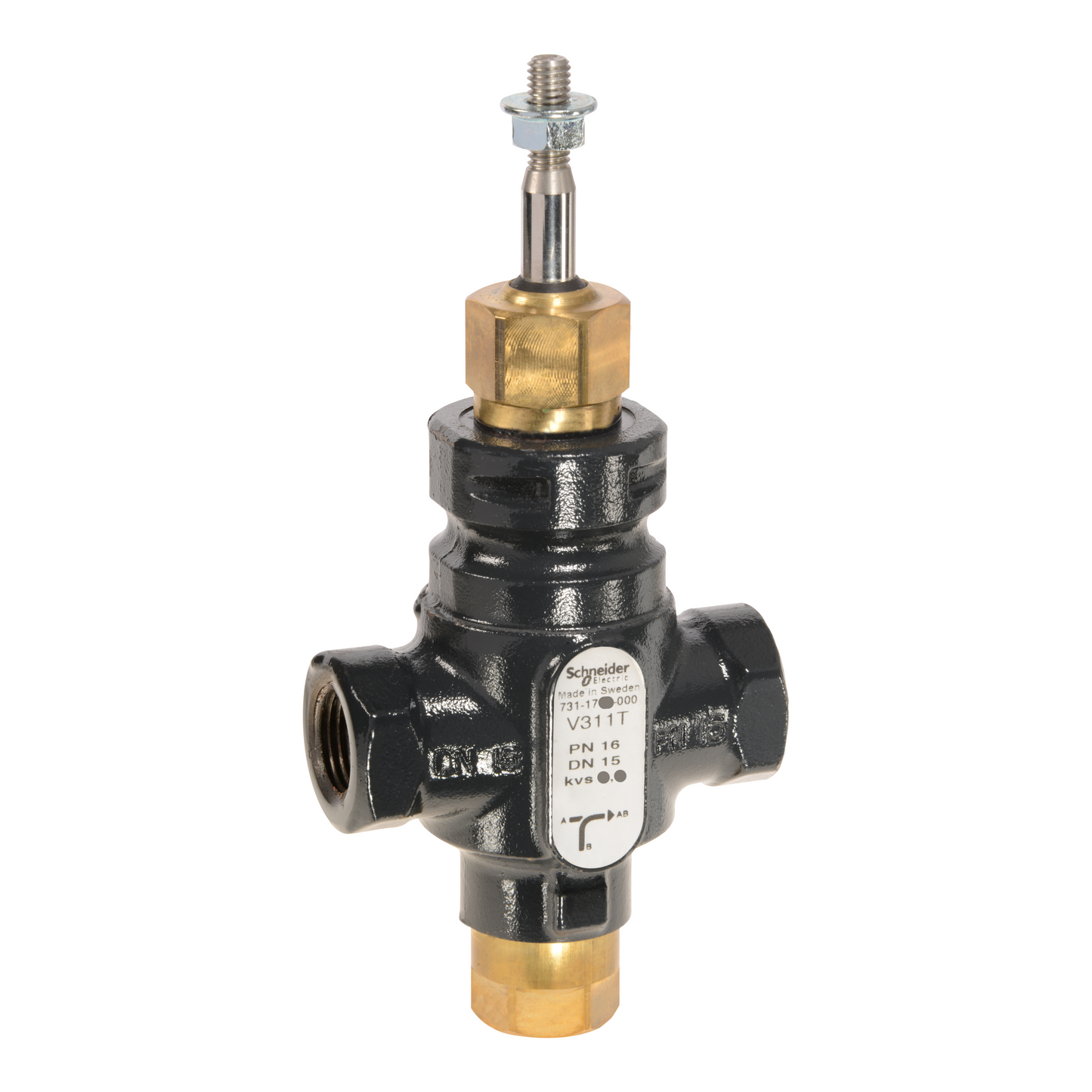 Schneider Electric-7311721000-Vanne 3 voies acier taraudée PN16 DN15 Kv2.5