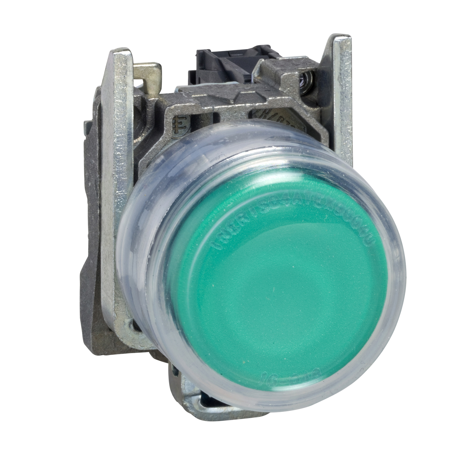 Schneider Electric-XB4BP383B5EX-Harmony XB4 - bouton poussoir lumin Atx - Ø22 - vert - 1F - 24V - vis étrier