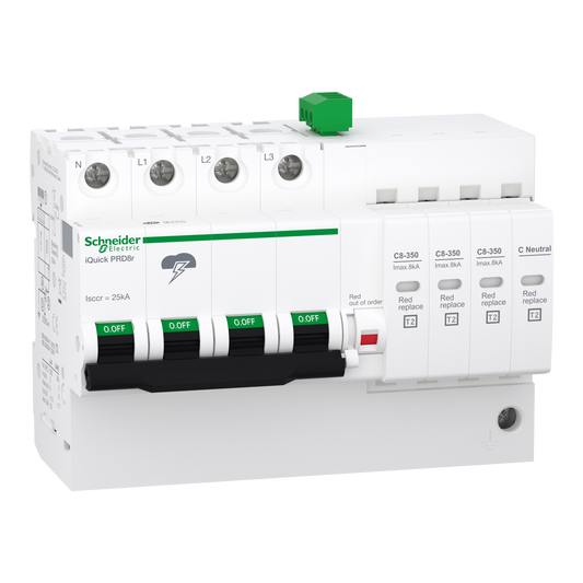 Schneider Electric-A9L16300-Acti9 - Parafoudre iQuick PRD8r - 3P+N avec report de signalisation