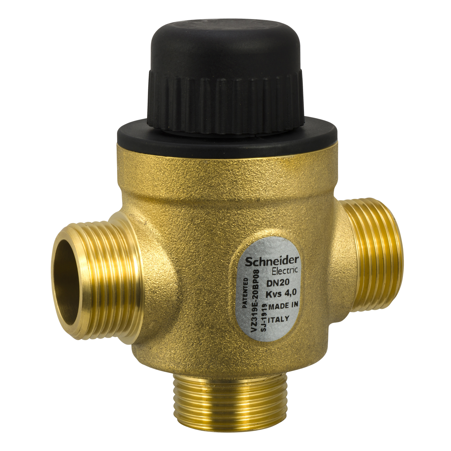 Schneider Electric-VZ319E-20BP08-Vanne 3 voies laiton filetée PN16 DN20 Kv4 course 5,5mm