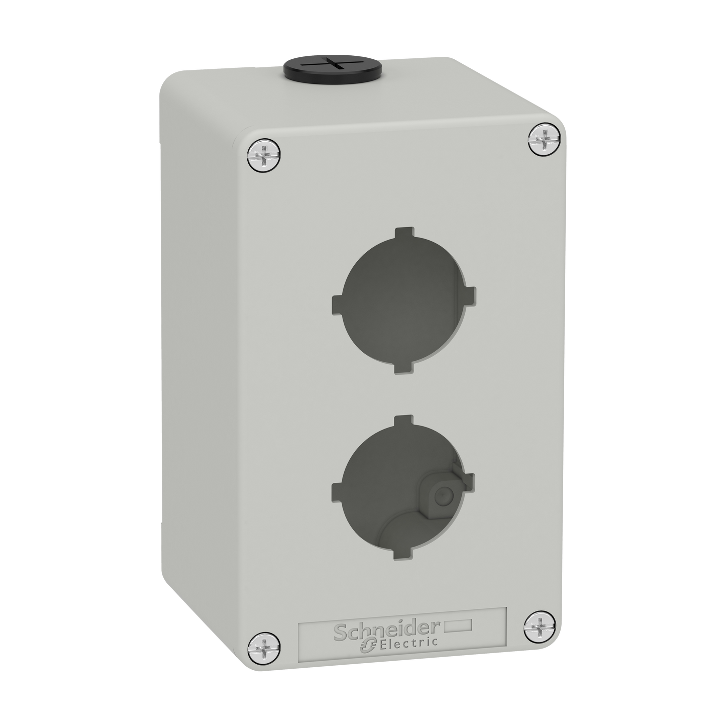 Schneider Electric-XAPD2602-Boite métal vide grise - M20 x2 - 2 trous 30 mm - 80x130x77 mm - UL cULus