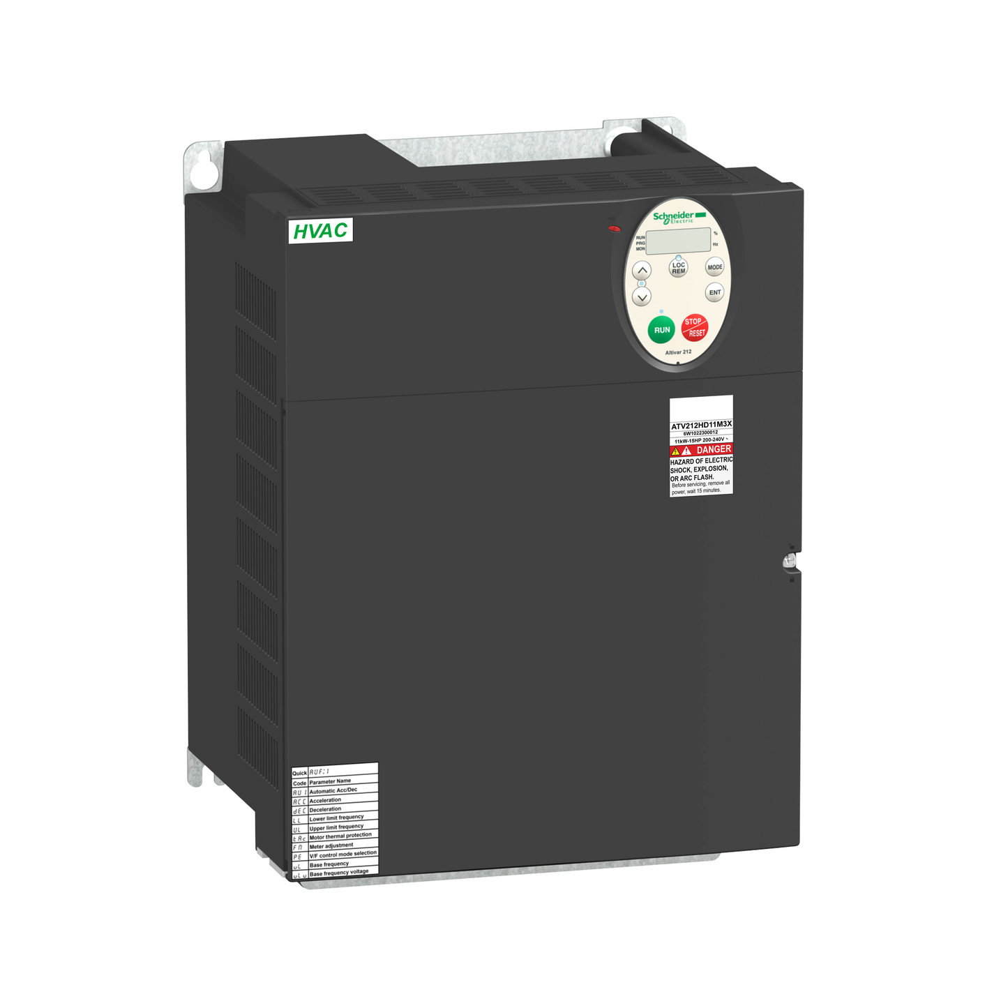 Schneider Electric-ATV212HD15M3X-Altivar - ATV212 - variateur de vitesse - 15kW - 20hp - 240v - ss CEM - IP21