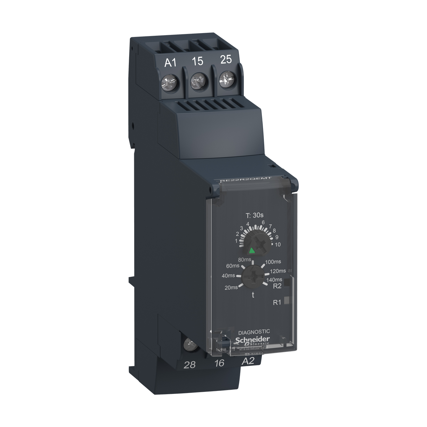 Schneider Electric-RE22R2QEMT-Harmony Time RE22 - relais tempo - 2OF - Qe - 30s - 380V à 415VAC