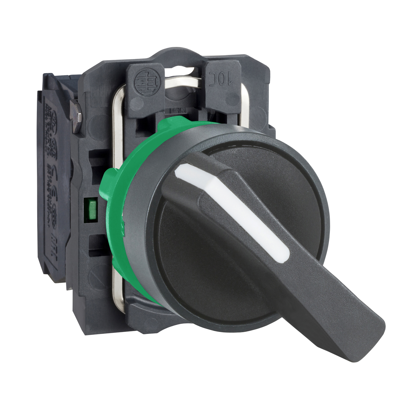 Schneider Electric-XB5AJ21-Harmony XB5 - bouton tournant à crosse - Ø22 - 2 pos fix - noir - 1F - vis étr