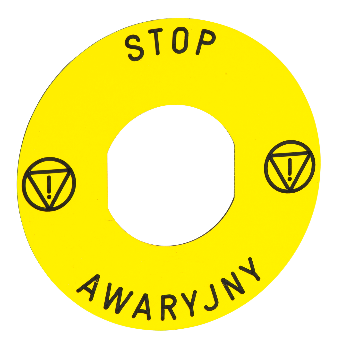 Schneider Electric-ZBY9PL30-Harmony - Etiquette circulaire jaun e stop awaryjny