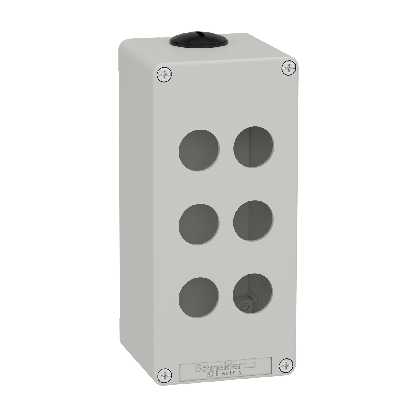Schneider Electric-XAPD3506-Boite métal vide grise - M25 x2 - 6 trous 22 mm - 80x175x77 mm
