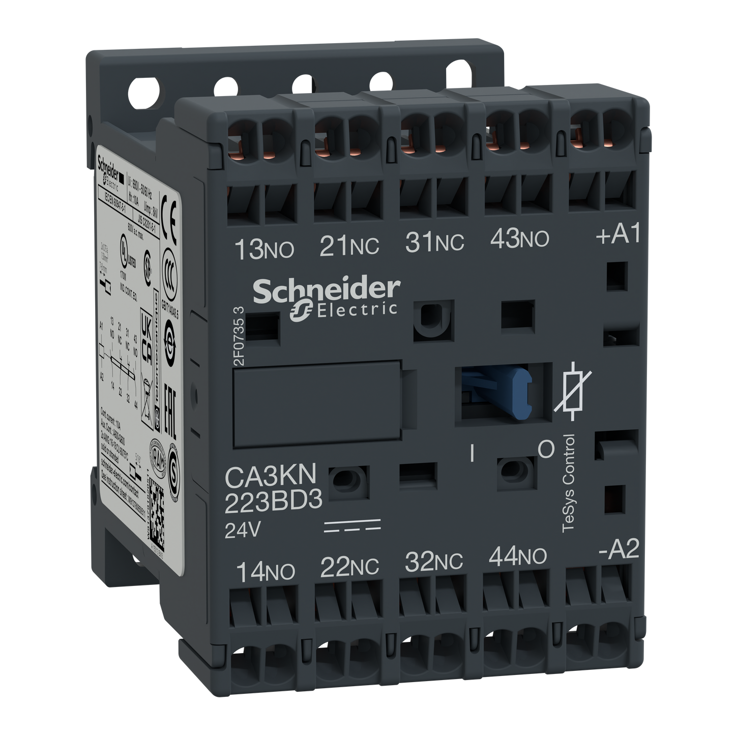 Schneider Electric-CA3KN223BD3-TeSys CA3K - contacteur - 2F+2O - instantané - 10A - 24Vcc