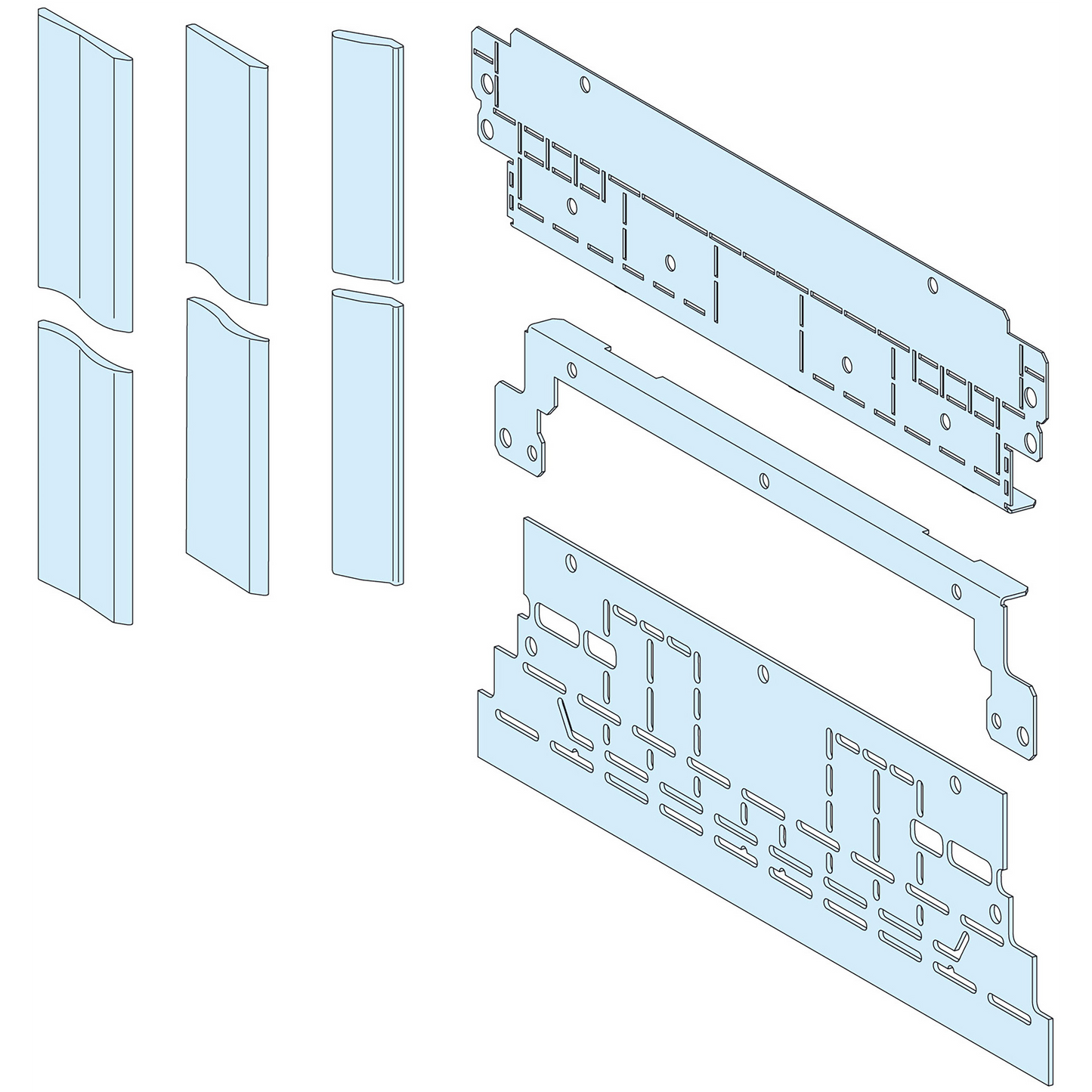 Schneider Electric-LVS04922-PrismaSeT P - Ecran lamélaire JdB vertical - UF appareillage - Forme 2
