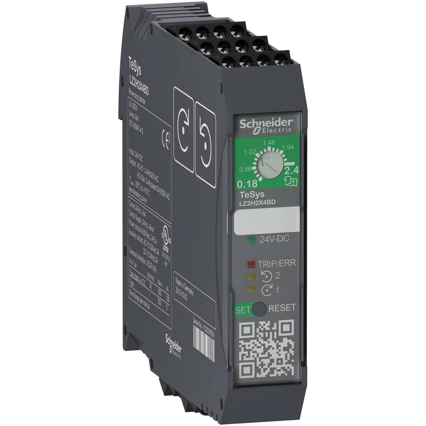 Schneider Electric-LZ2H6X5BD-TeSys H - démarreur hybride - 2 sens - 3kW 400V - commande 24Vcc