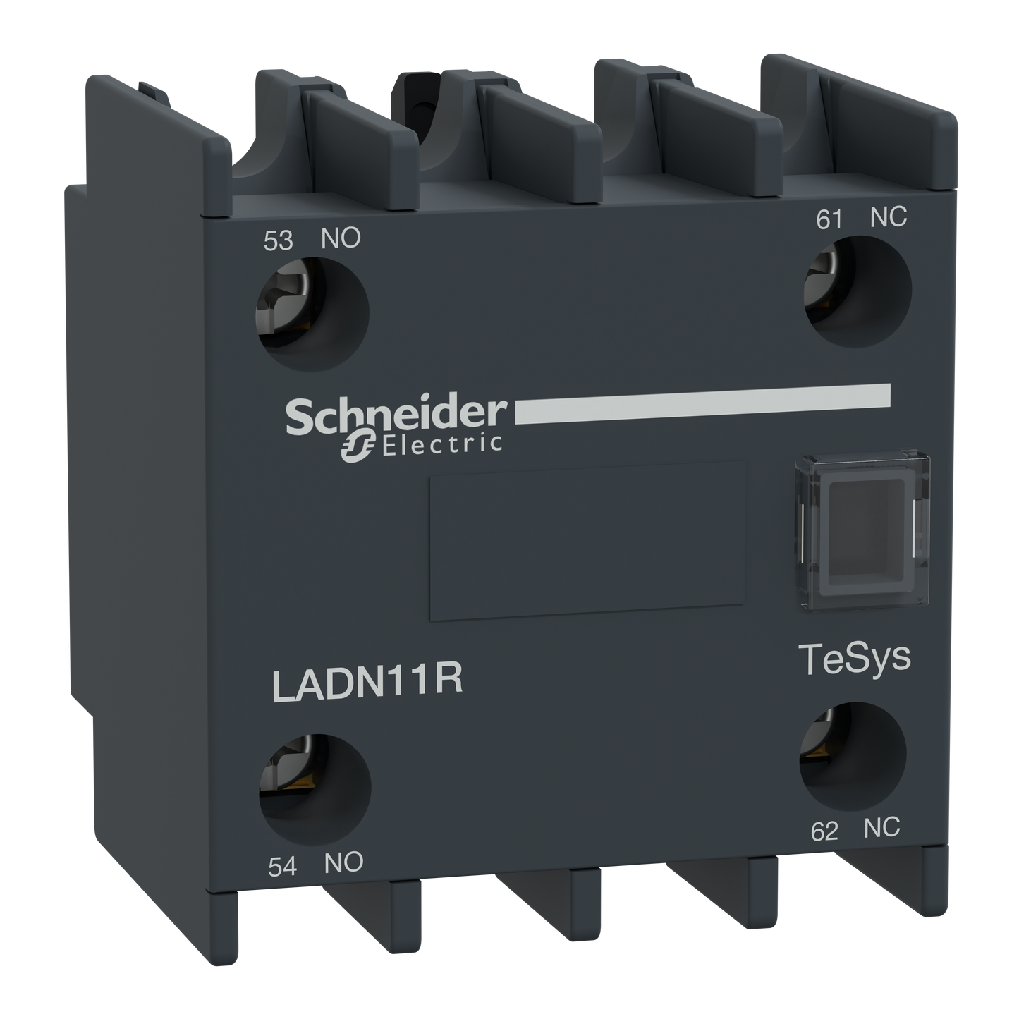 Schneider Electric-LADN11R-TeSys D - bloc contacts aux frontaux - 1F+1O - bornes vis-étriers - 17V/1mA