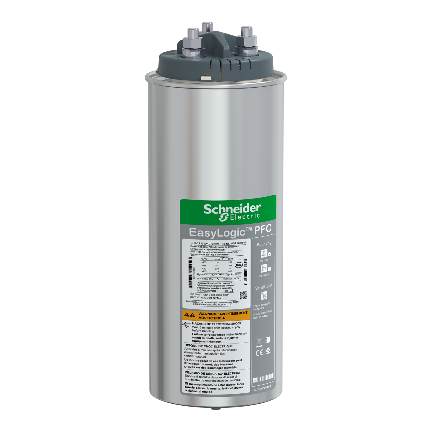 Schneider Electric-BLRCS339A407B48-VarPlusCAN condensateur SDY 33.9kvar 480V