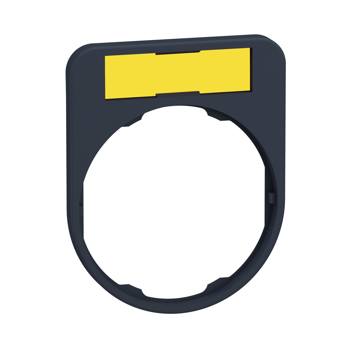 Schneider Electric-ZBYF4101-Harmony - porte-étiquette flush - 30x40 - + étiq 8x27 vierge - fond blanc/jaune