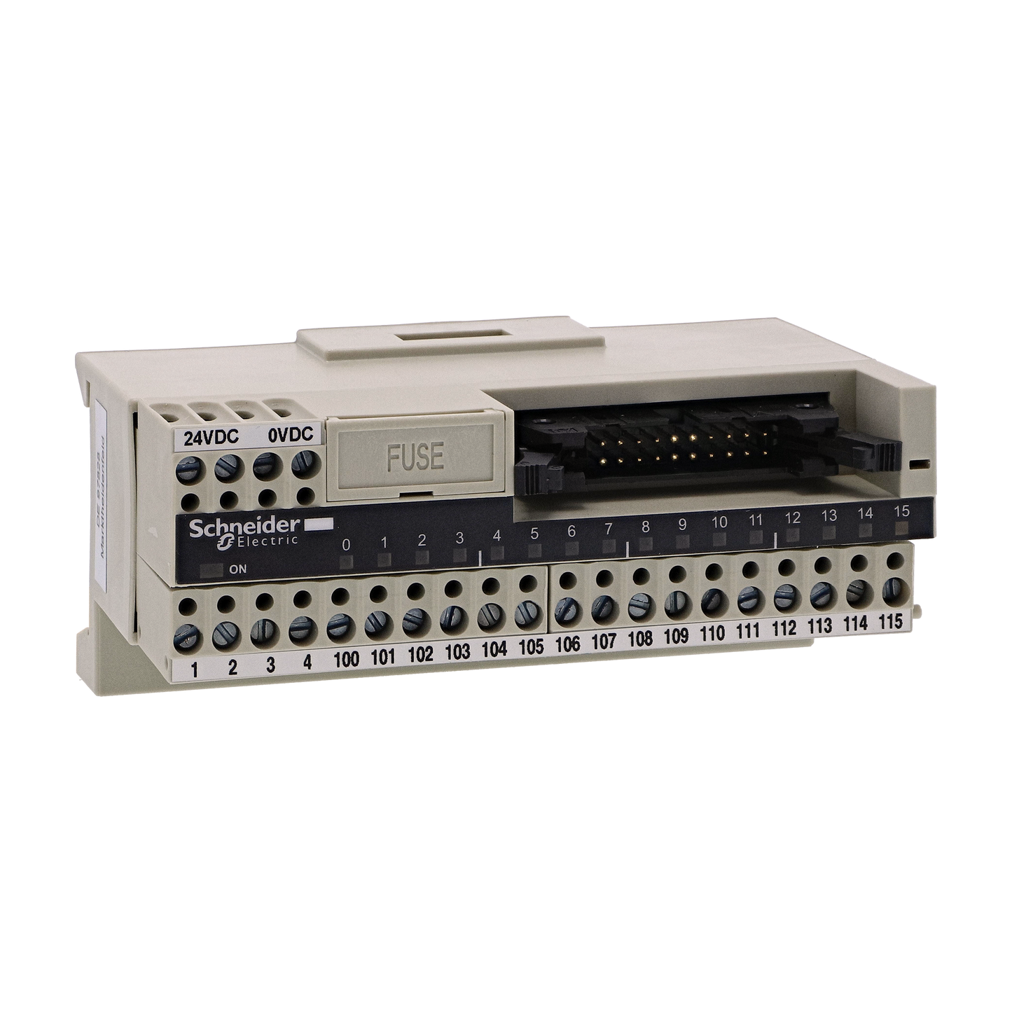 Schneider Electric-ABE7H16C11-Telefast ABE7 - embase de raccordement passive - 16 entrées ou sorties - DEL