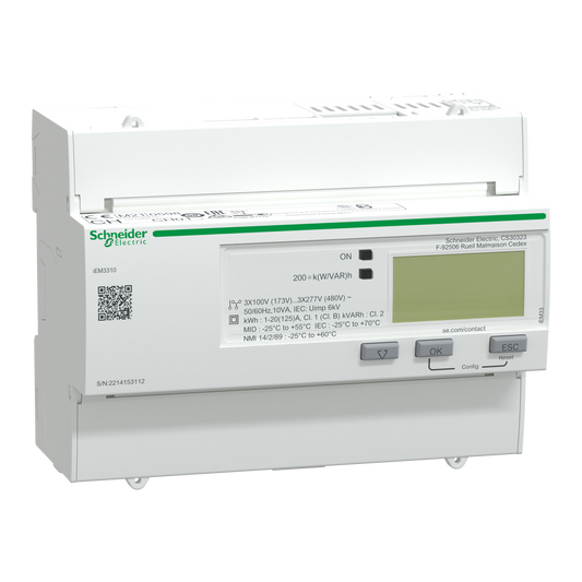 Schneider Electric-A9MEM3310-Acti9 iEM - compteur d'énergie tri - 125A - impulsions - MID