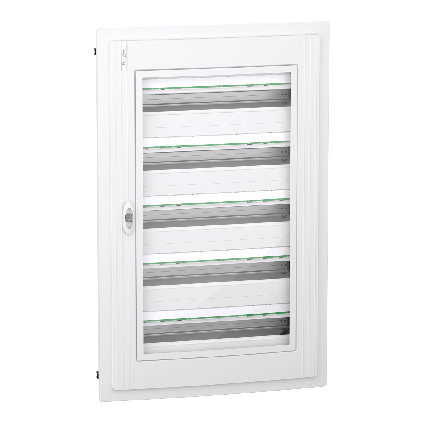 Schneider Electric-LVSXH524-PrismaSeT XS - Coffret plastique encastré 5 rang. 24 modules - avec porte transp