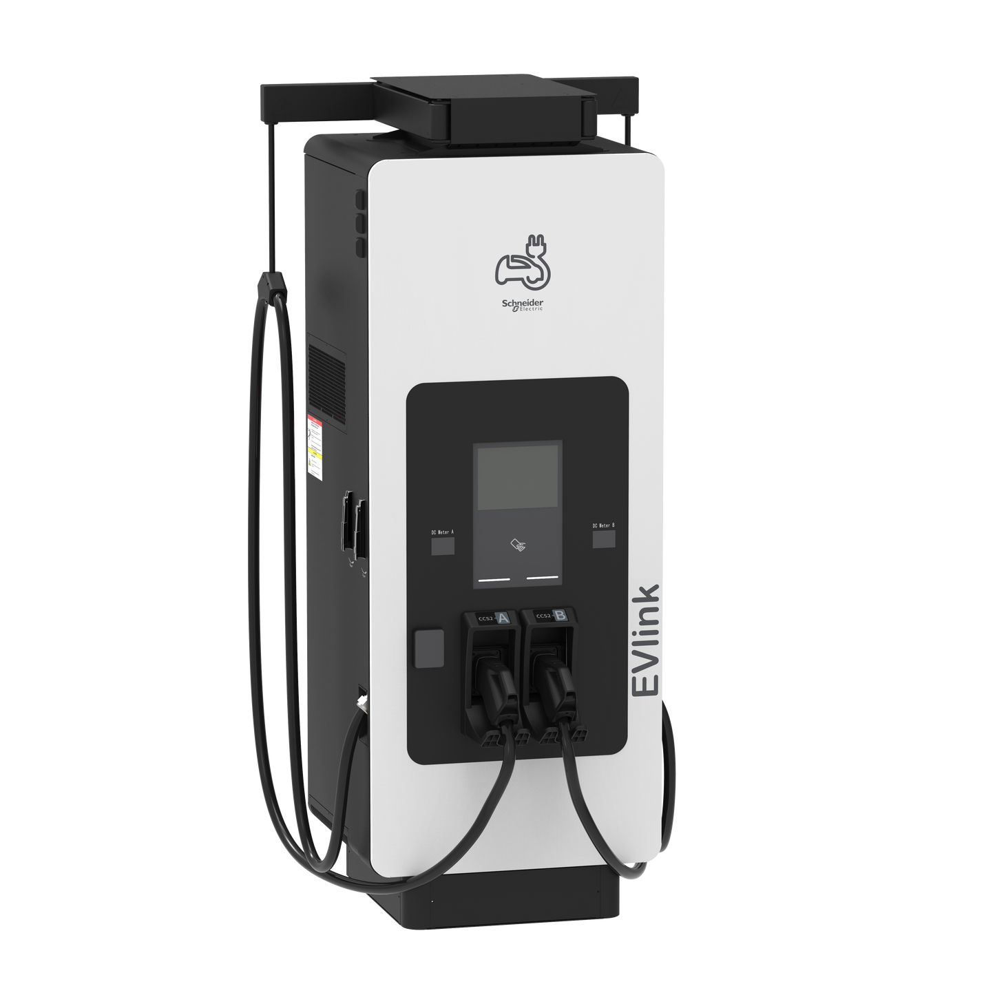 Schneider Electric-EVD1S180TBBCC-Evlink Pro DC - Borne de recharge - 180 kW - 1xCCS2+1xCCS2 - 3,6m - Lecteur CB