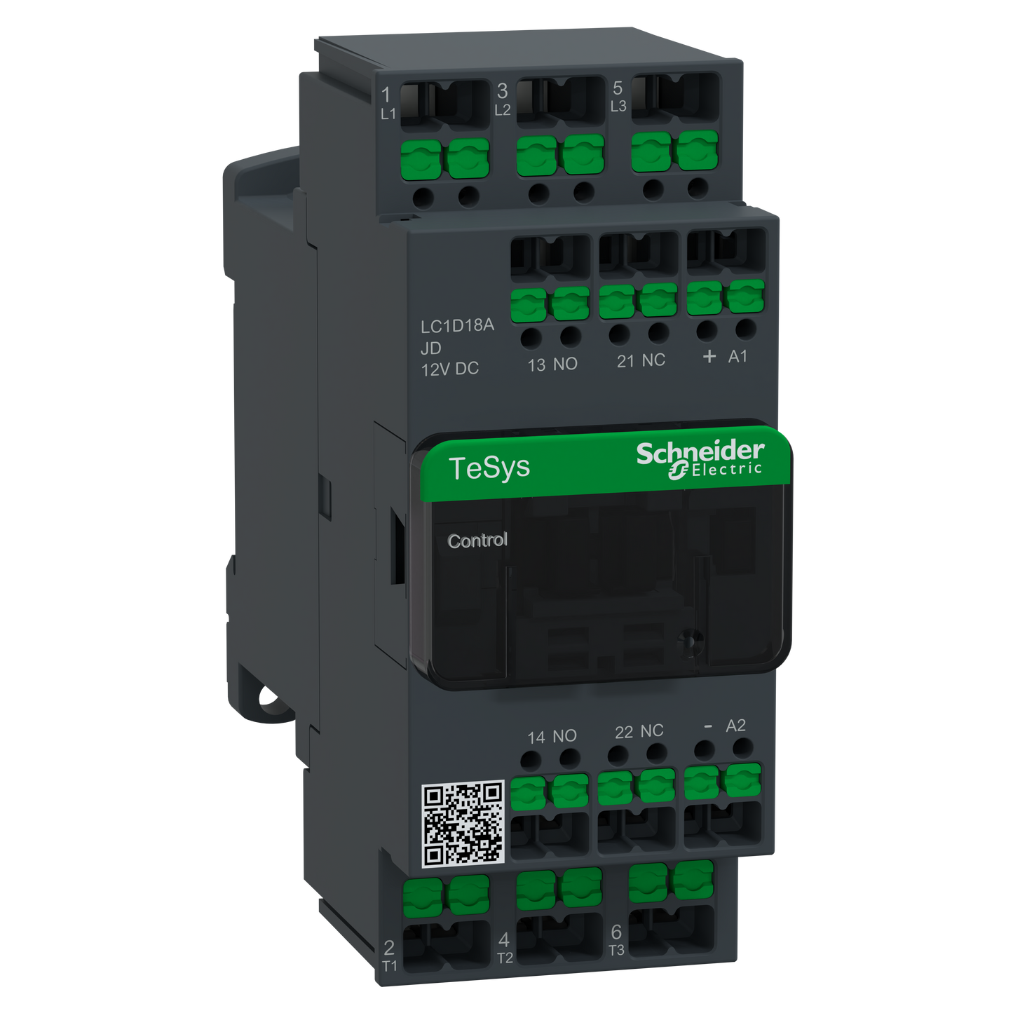 Schneider Electric-LC1D18AJD-SnIn CONT 18A 1F 1O 12V CC LPL
