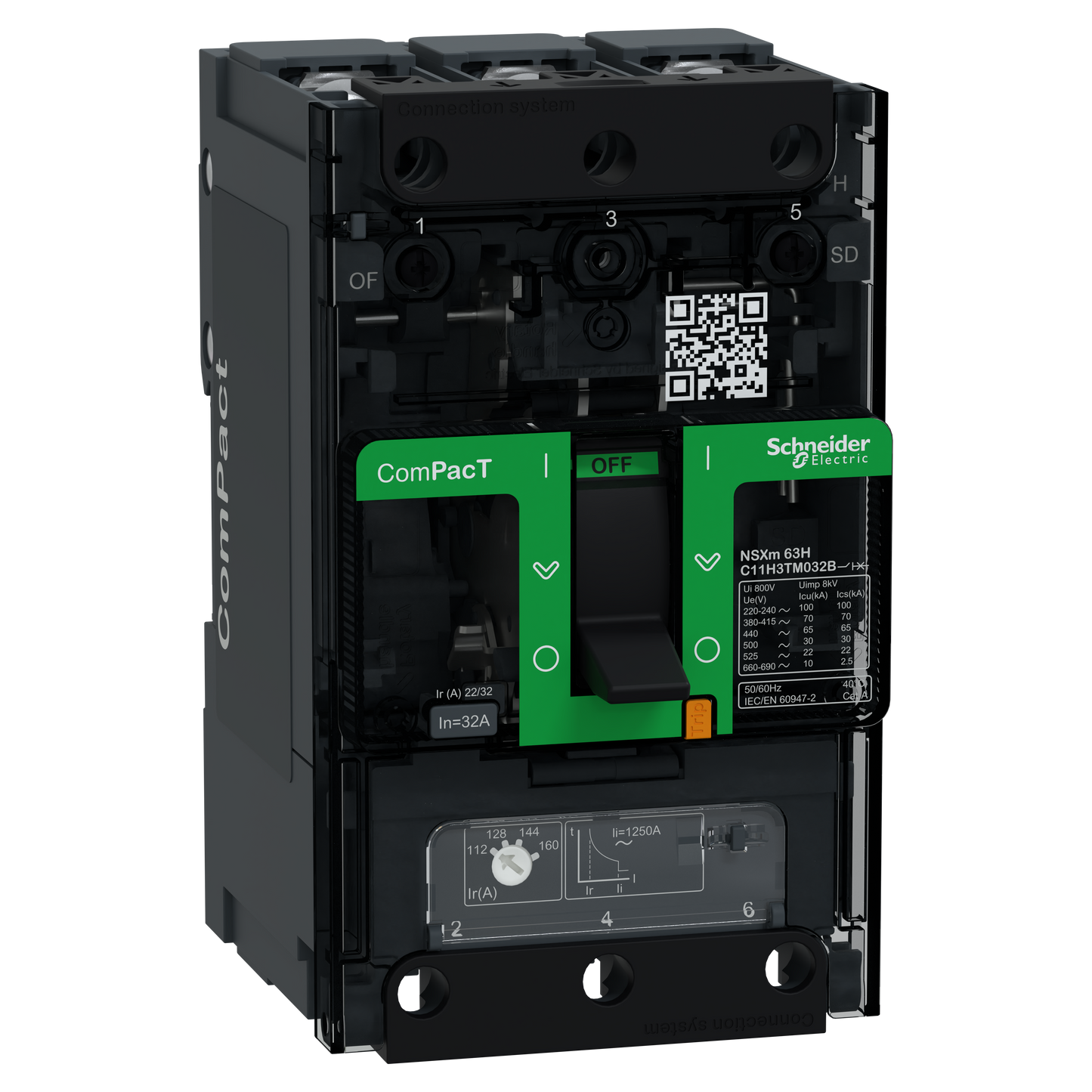 Schneider Electric-C11H3TM032B-NSXmH DISJ 3P3D TMD 32A COSSE