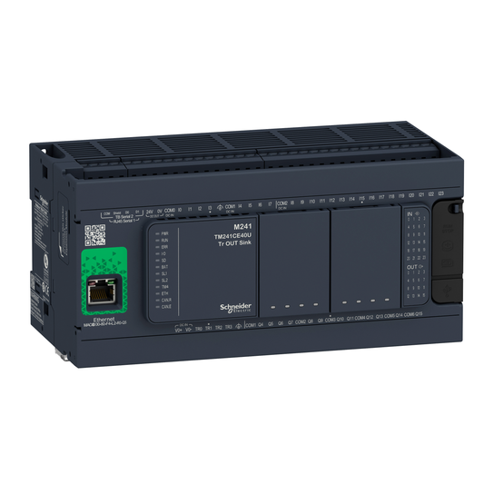 Schneider Electric-TM241CE40R-Modicon M241, contrôleur 40E/S PNP+relais, ports Ethernet+2 série, 100/240VCA