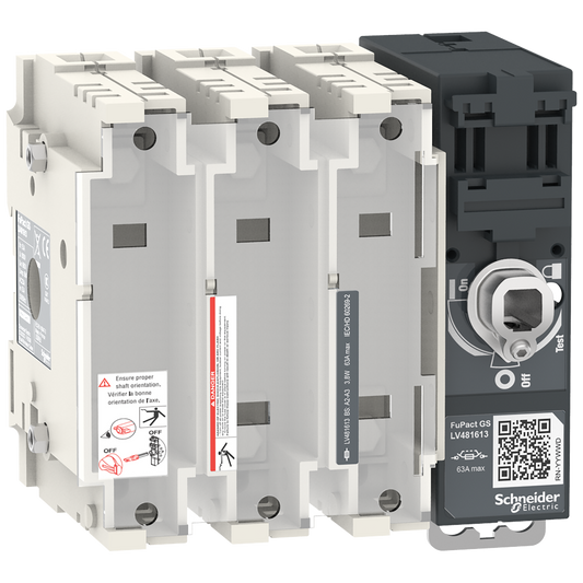 Schneider Electric-LV481613-FuPact GS - interrupteur sectionneur fusible - 63A - 3P - BS A2/3 - F&R CTRL