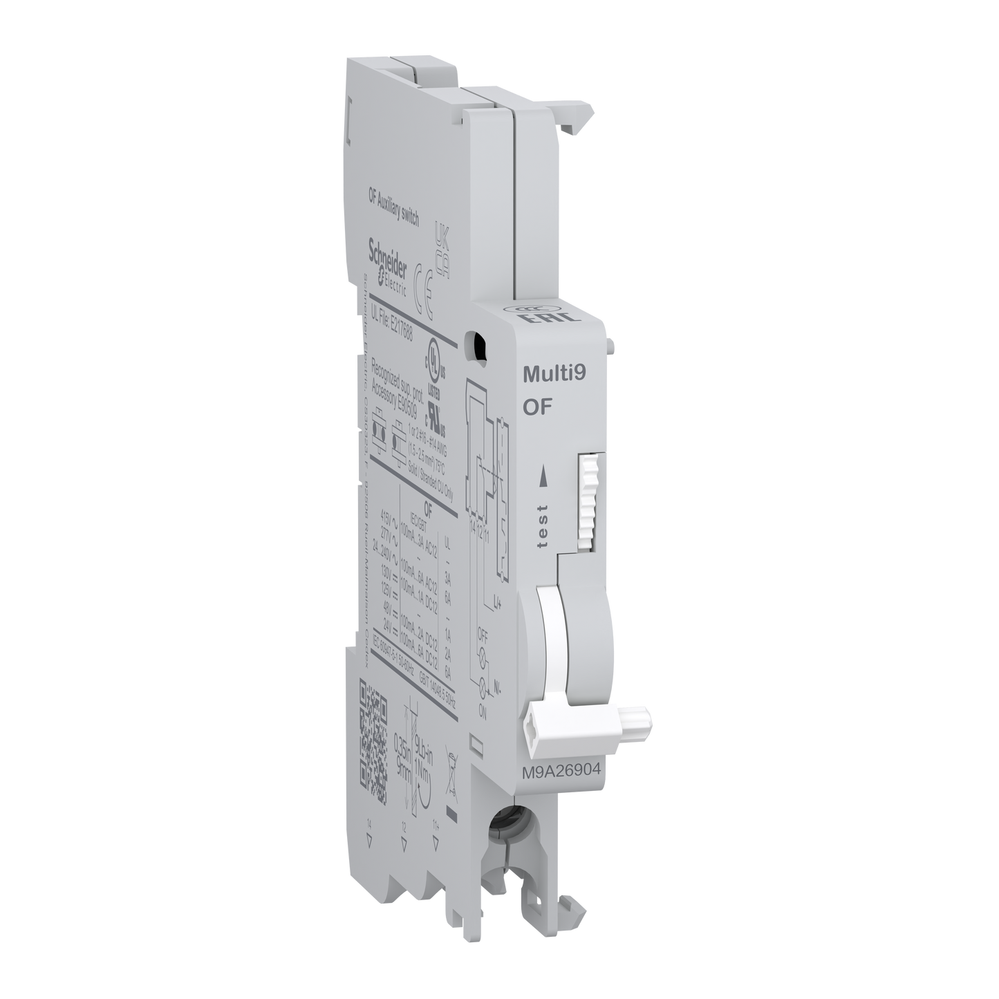 Schneider Electric-M9A26904-Multi9 contact Auxiliaire 1OF 100mA à 6A, AC-DC
