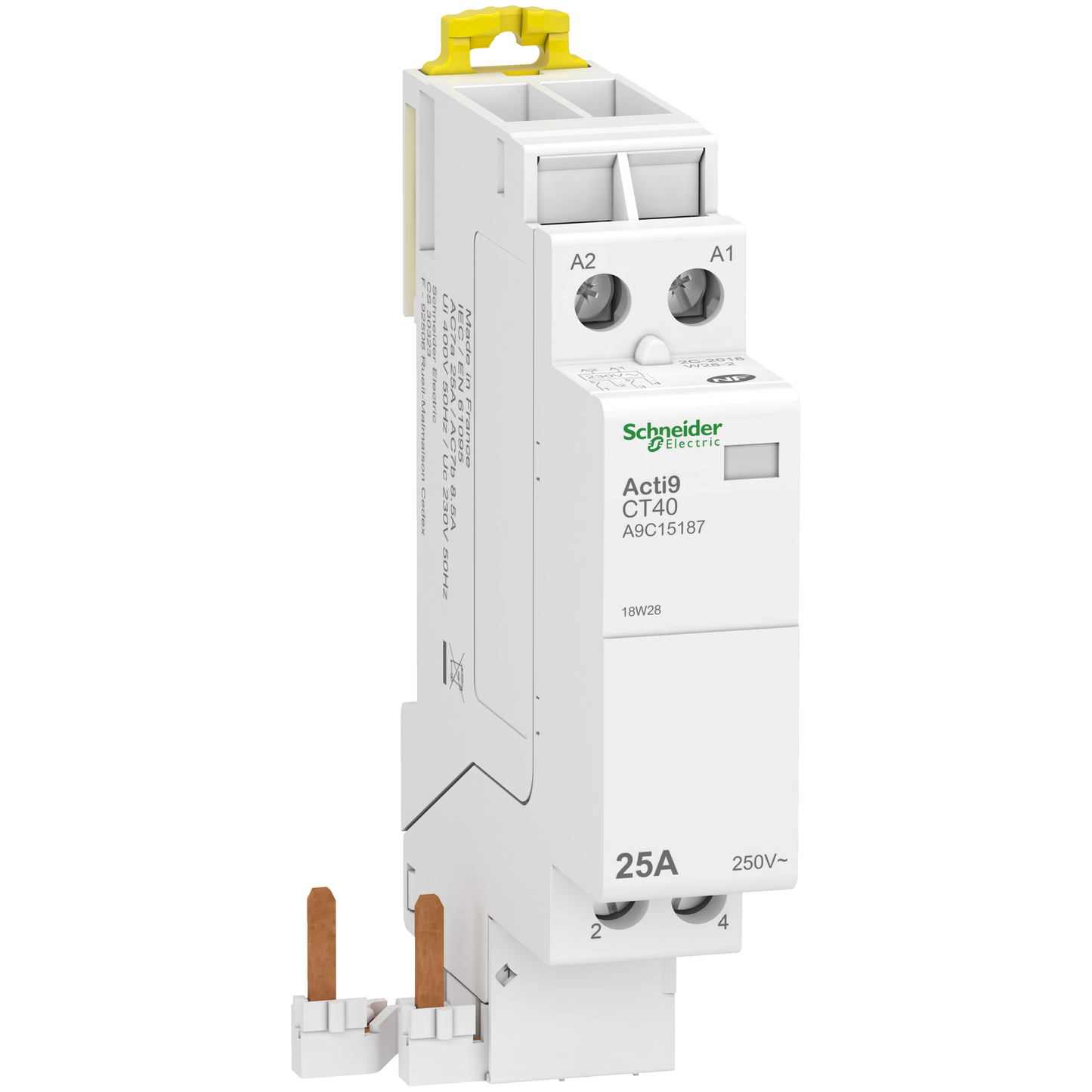 Schneider Electric-A9C15187-Acti9 iDT40 CT - Contacteur à raccordement rapide - 25A 2P - 2O - 230Vca