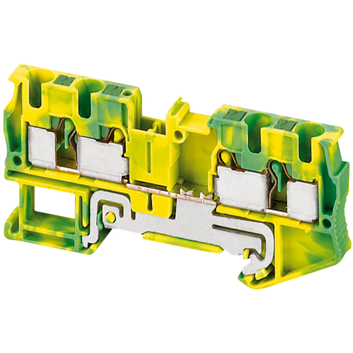 Schneider Electric-NSYTRP44PE-Borne push-in - pour conducteur de protection - 4 points - 4mm² - vert/jaune
