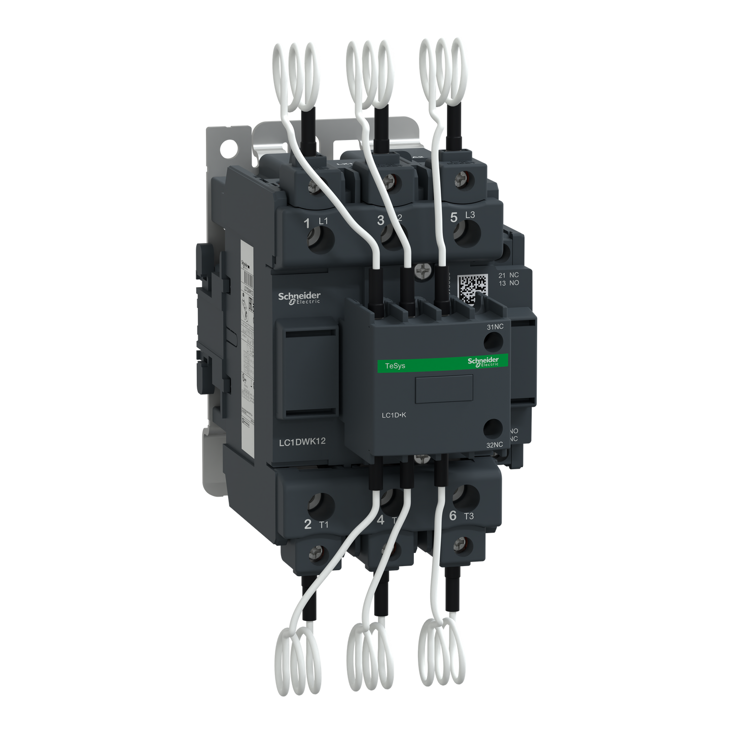 Schneider Electric-LC1DWK12V7-TeSys LC1DW - contacteur - 3P - 400..440V 60kVAr - bobine 400Vca