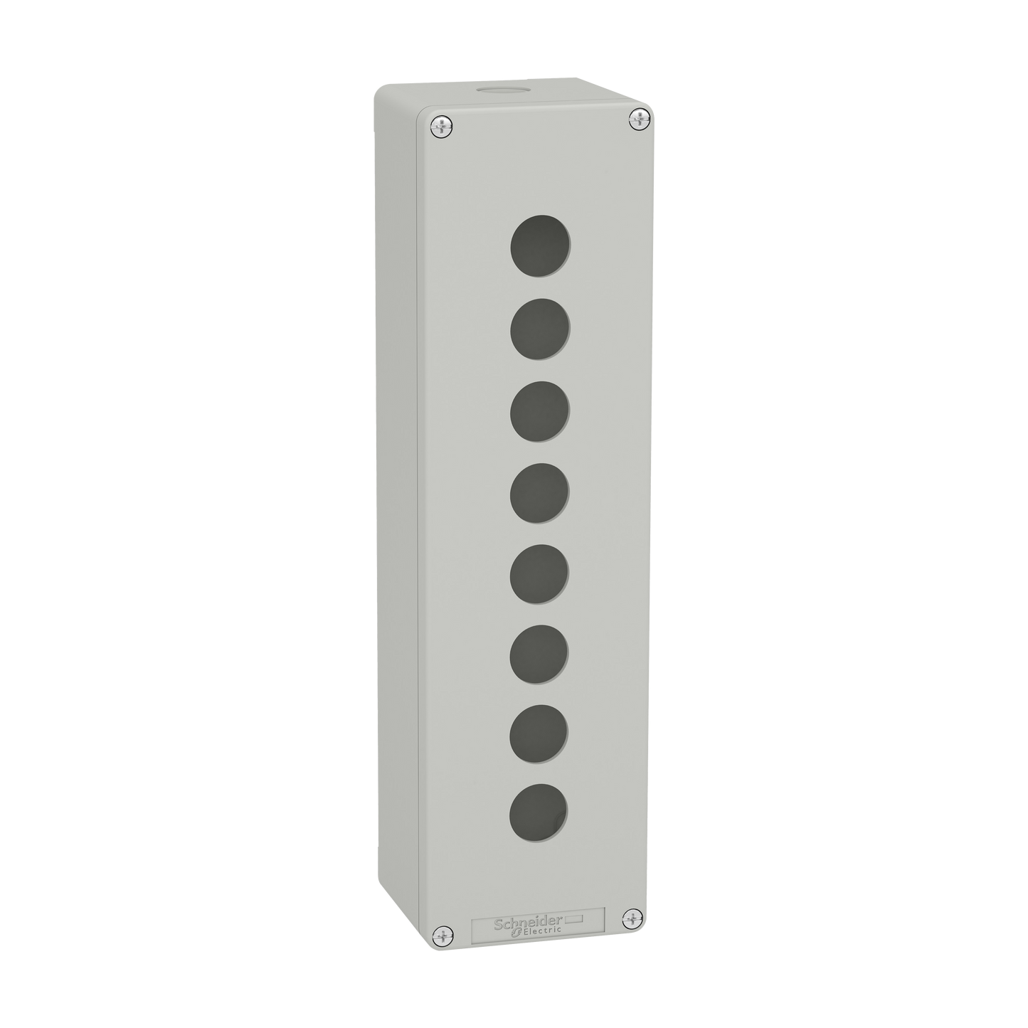 Schneider Electric-XAPD5508-Boite métal vide grise - M32 x1 - 8 trous 22 mm - 85x310x77 mm