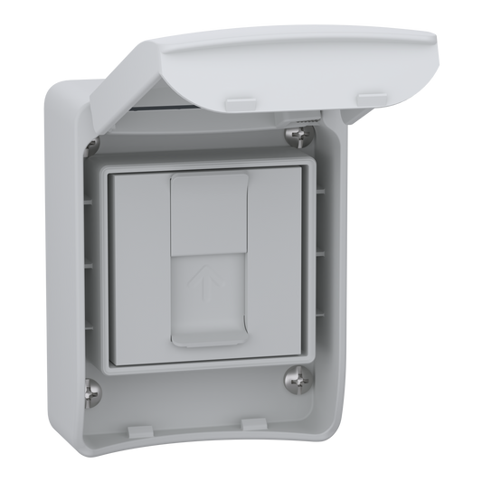 Schneider Electric-81142F-Mureva socle IP65 pour 1 prise RJ45 S-ONE