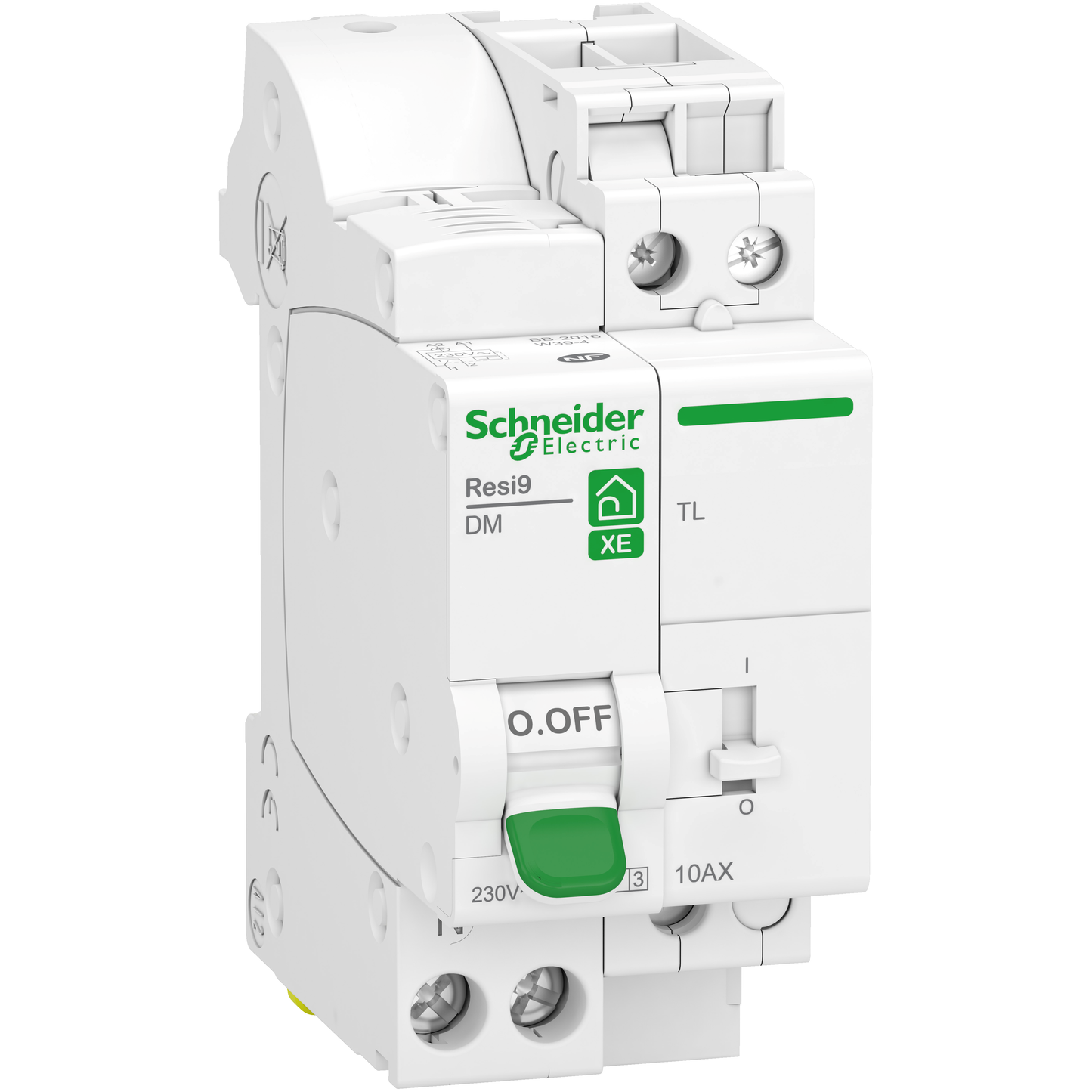 Schneider Electric-R9ECL610-Resi9 XE - combiné disj+télérupteur - 1P+N - 10A - courbe C - embrochable