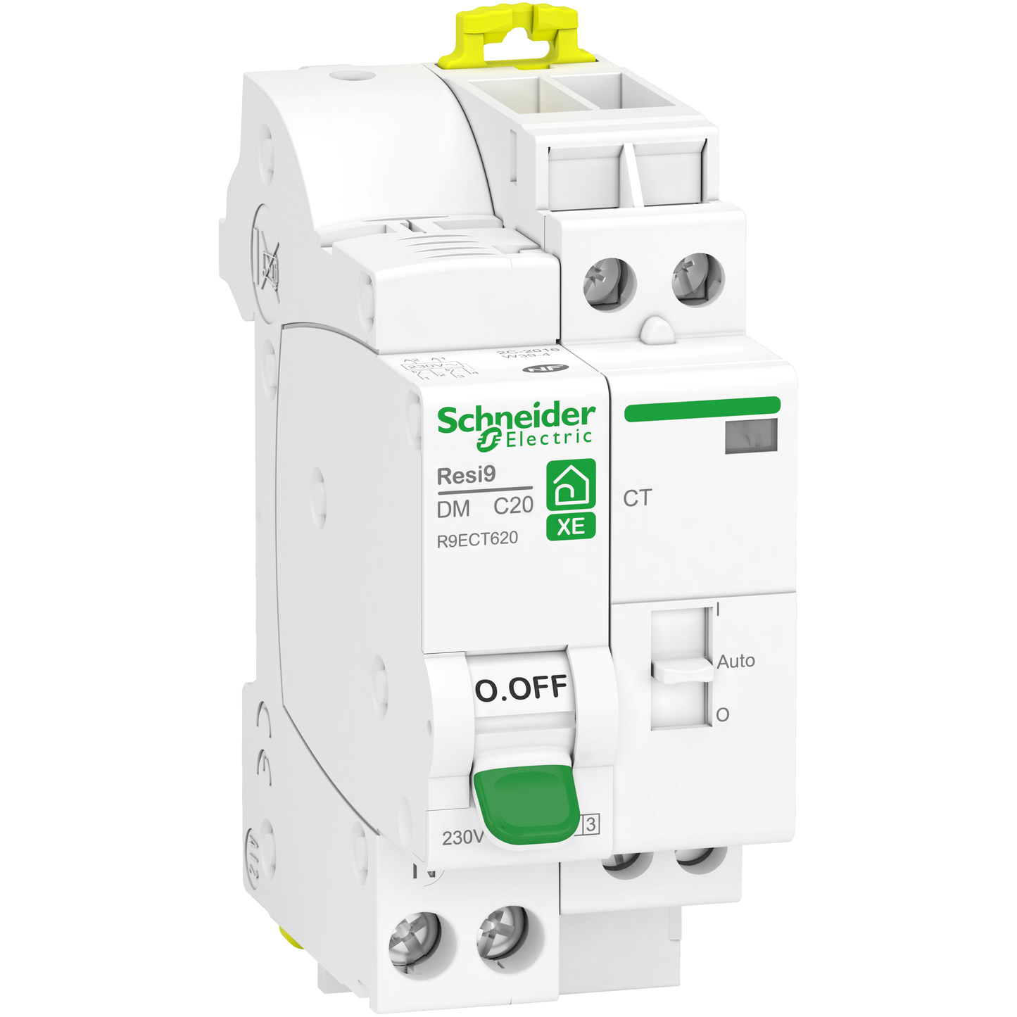 Schneider Electric-R9ECT620-Resi9 XE - combiné disj+contacteur - 1P+N - 20A - courbe C - embrochable