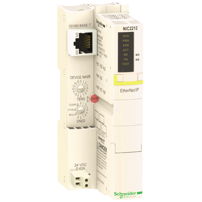 Schneider Electric-STBNIC2212-Advantys STB - module d'interface réseau standard - ethernet/IP - 10 à 100Mbit/s