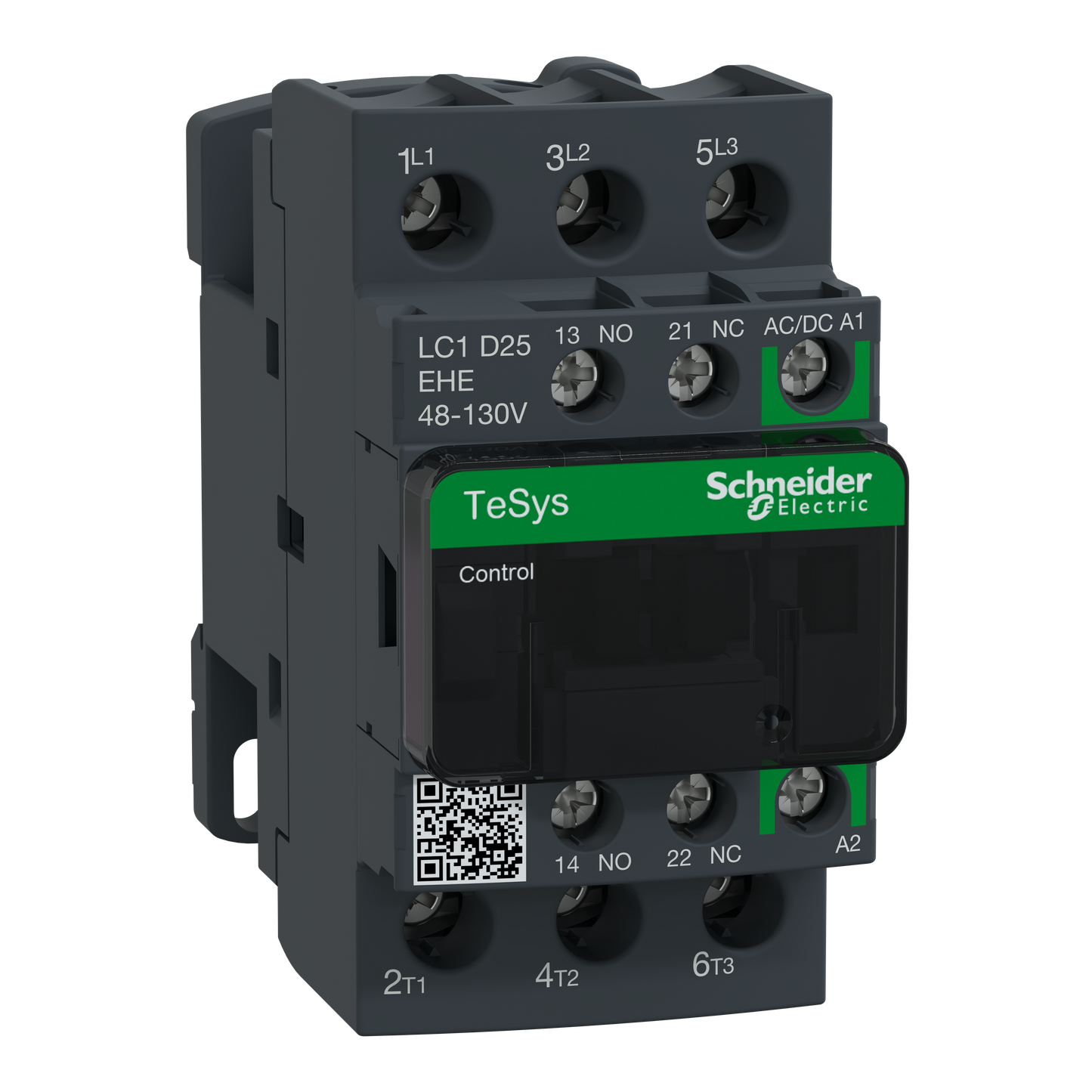 Schneider Electric-LC1D25EHE-TeSys D - contacteur - 3P(3 NO) - AC3 - <= 440V 25A - 48 à 130Vca-cc