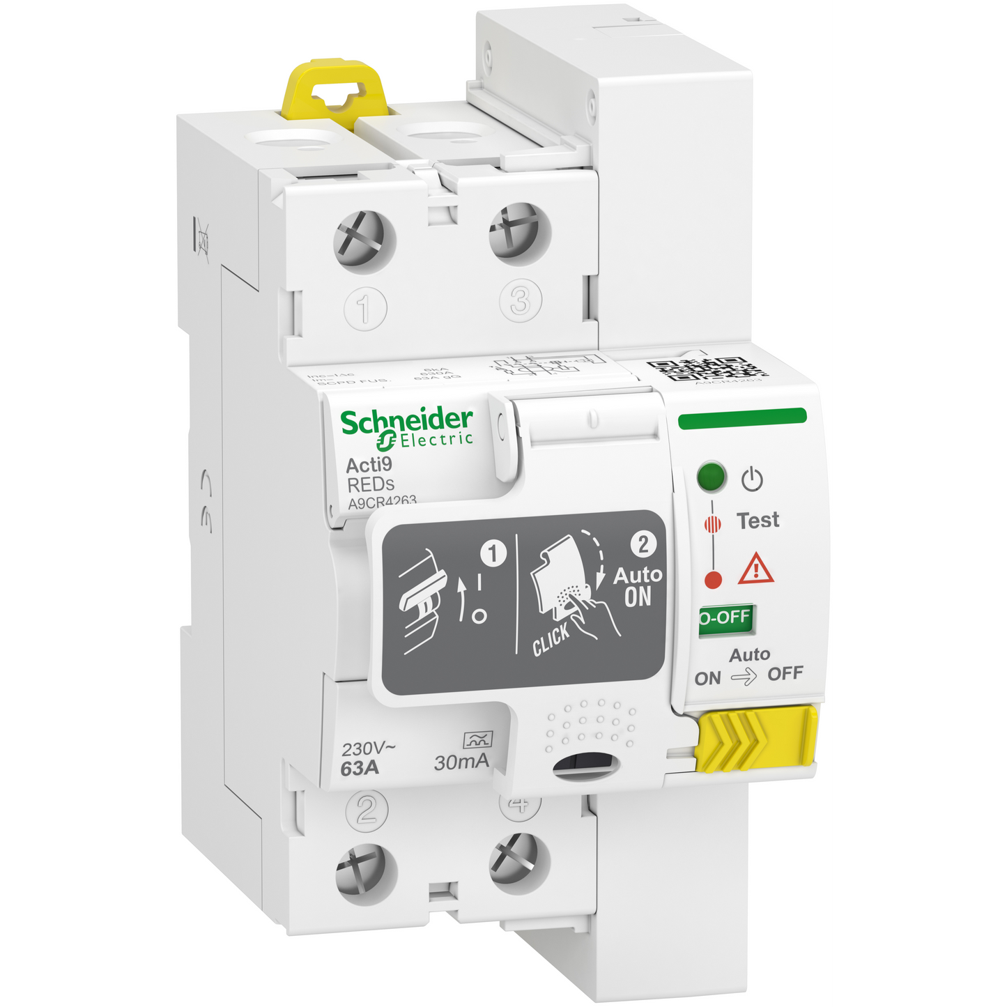 Schneider Electric-A9CR4263-Acti9 REDs 2P 63A 30mA A