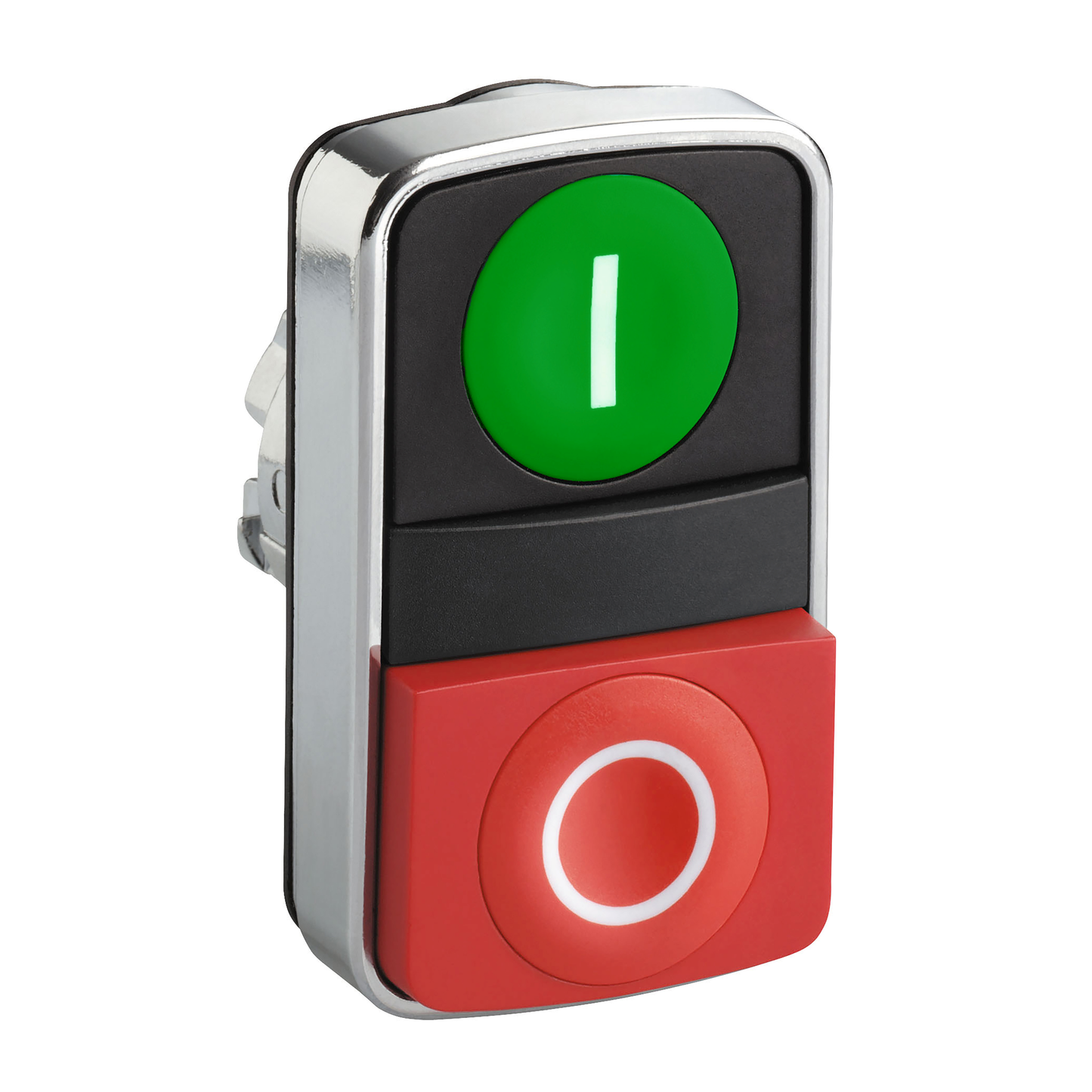 Schneider Electric-ZB4BL7341-Harmony XB4 - tête bouton double touche - Ø22 - marqué - vert/rouge