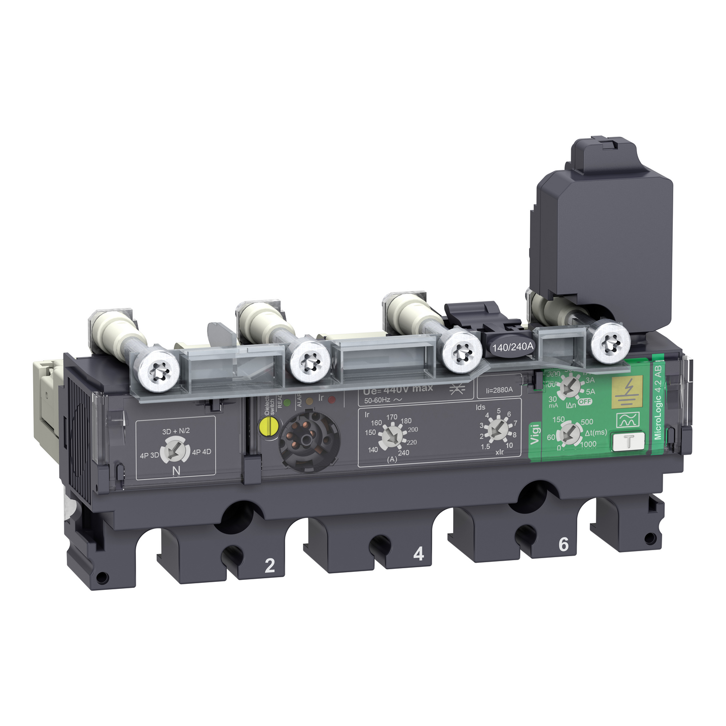 Schneider Electric-C1644B160-ComPacT NSX - Déclencheur MicroLogic 4.2AB Vigi 160A - 4P4D pour NSX160-250