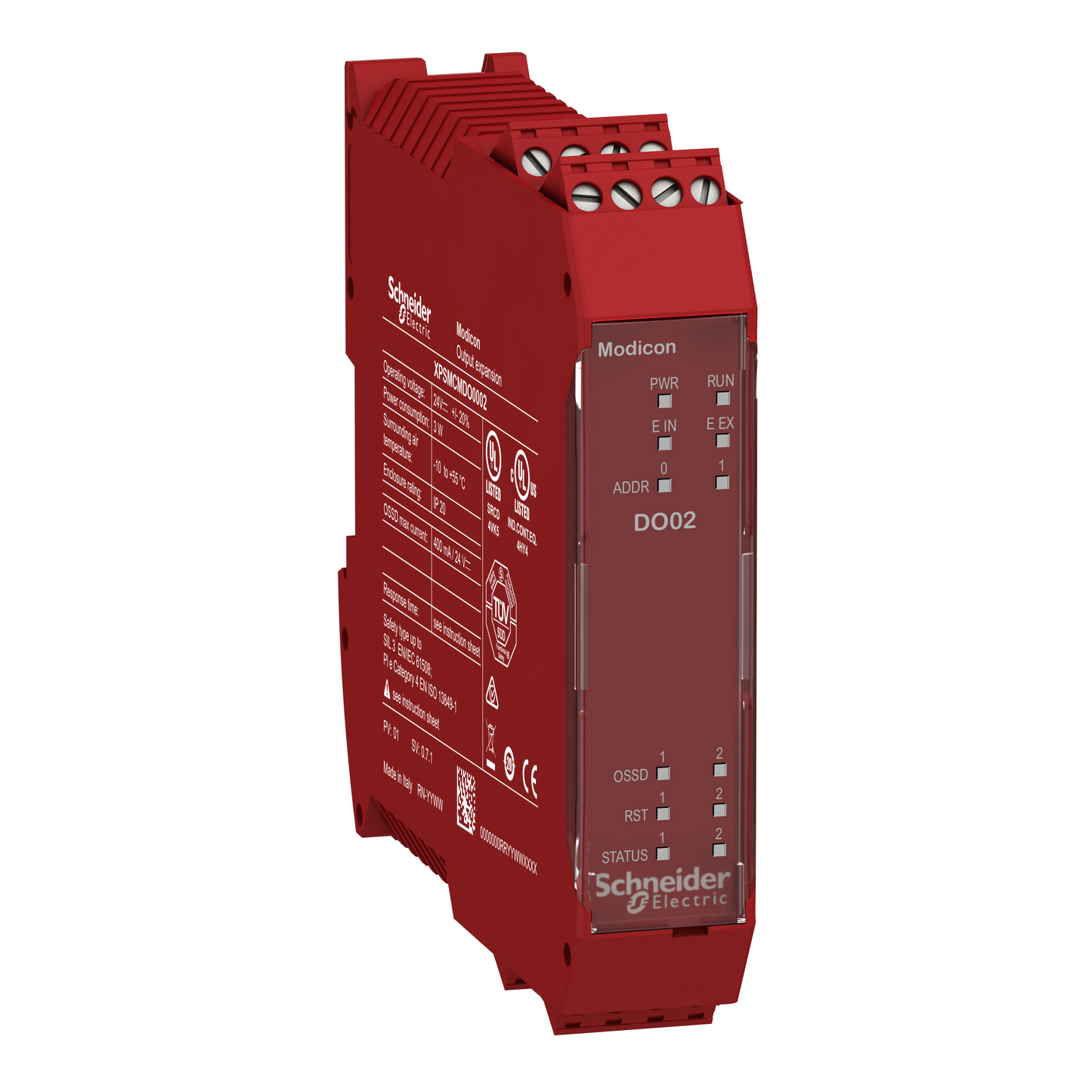 Schneider Electric-XPSMCMDO0002-Preventa XPSMCM - module extension 2 sorties OSSD - connecteur à vis