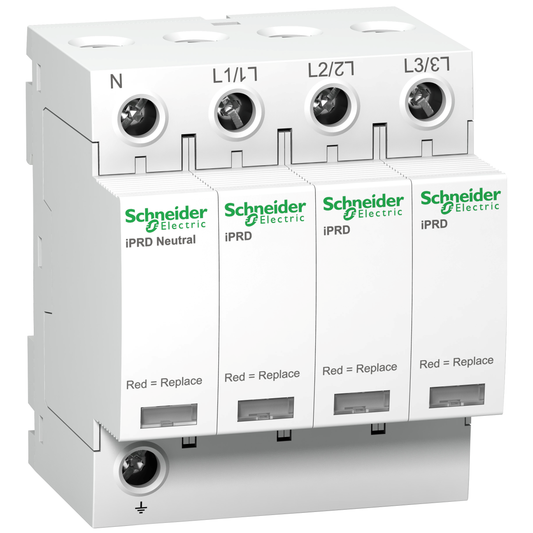 Schneider Electric-A9L65601-Acti9 - Parafoudre iPRD65r - 65kA - 350V - 3PN - avec report de signalisation