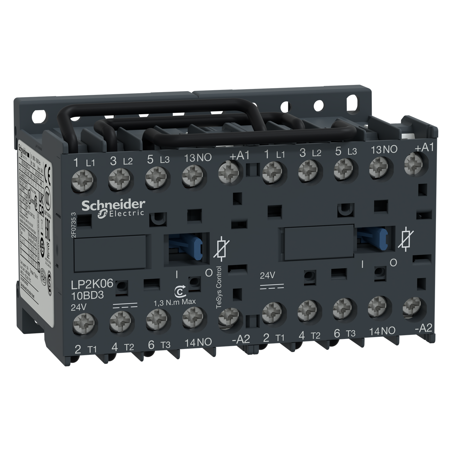 Schneider Electric-LP2K0610BD3-TeSys LP2K - contacteur inverseur - 3P - AC-3 440V - 6A - bobine 24Vcc