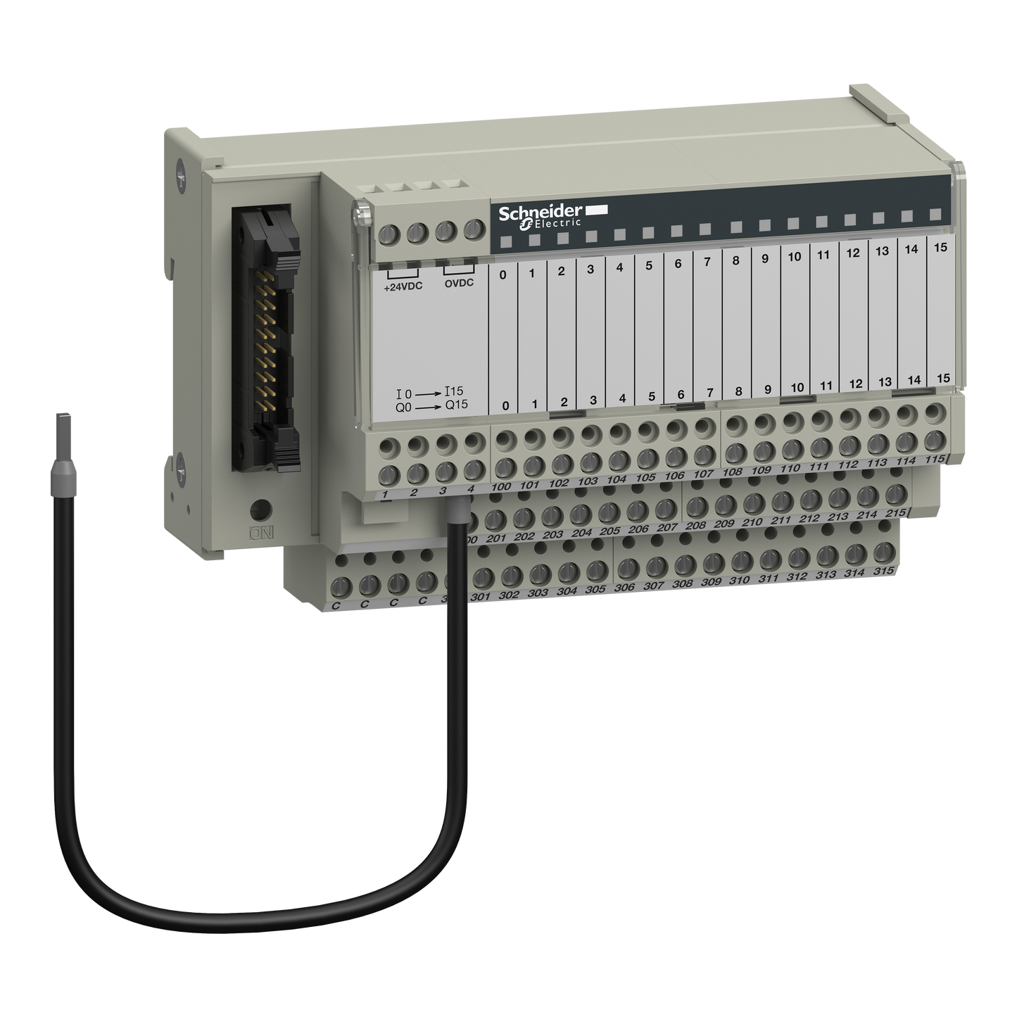 Schneider Electric-ABE7H16R31-Telefast ABE7 - embase de raccordement passive - 16 entrées ou sorties - DEL