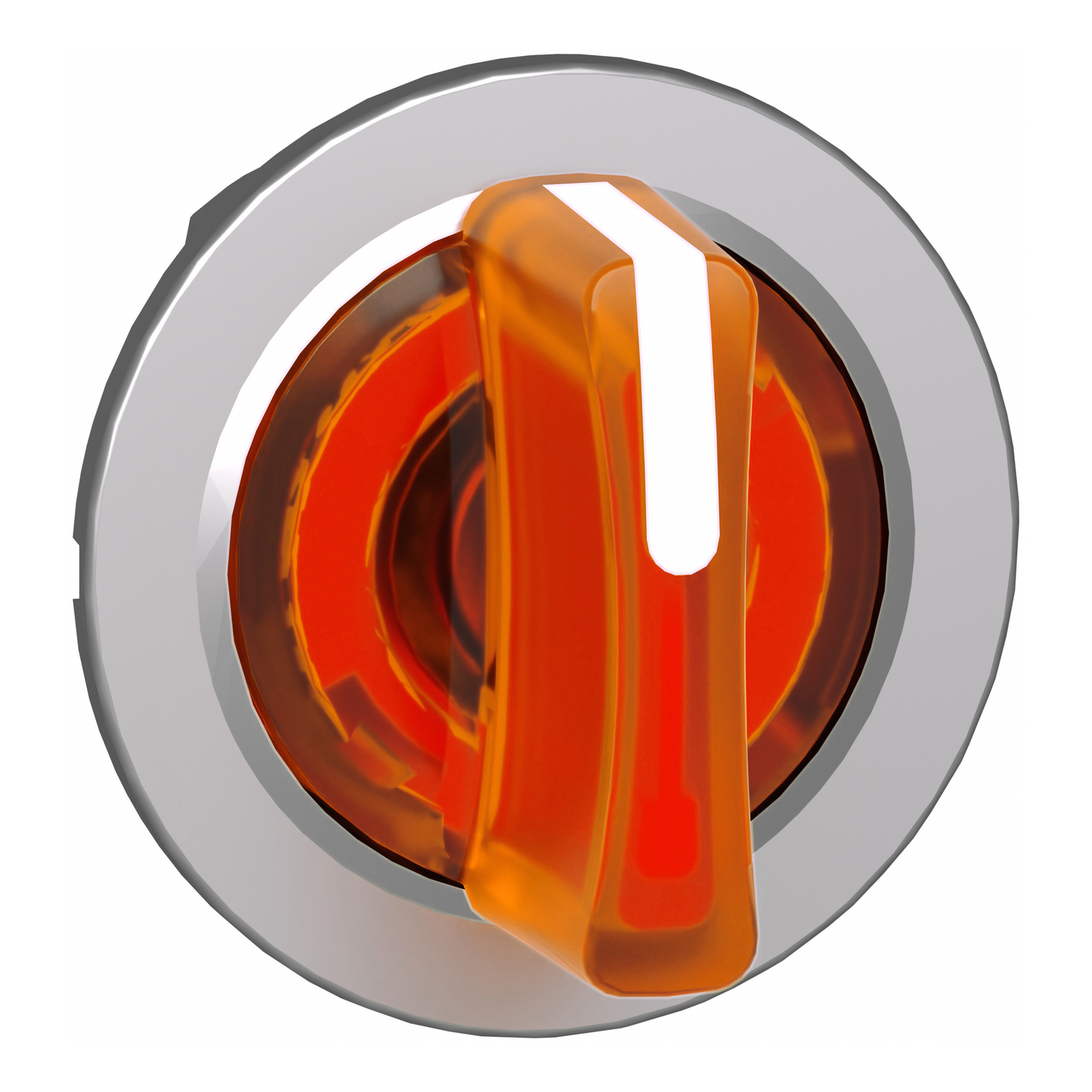 Schneider Electric-ZB4FK1353-Harmony XB4 - tête bouton à manette lumineux - flush - 3 pos fix - orange