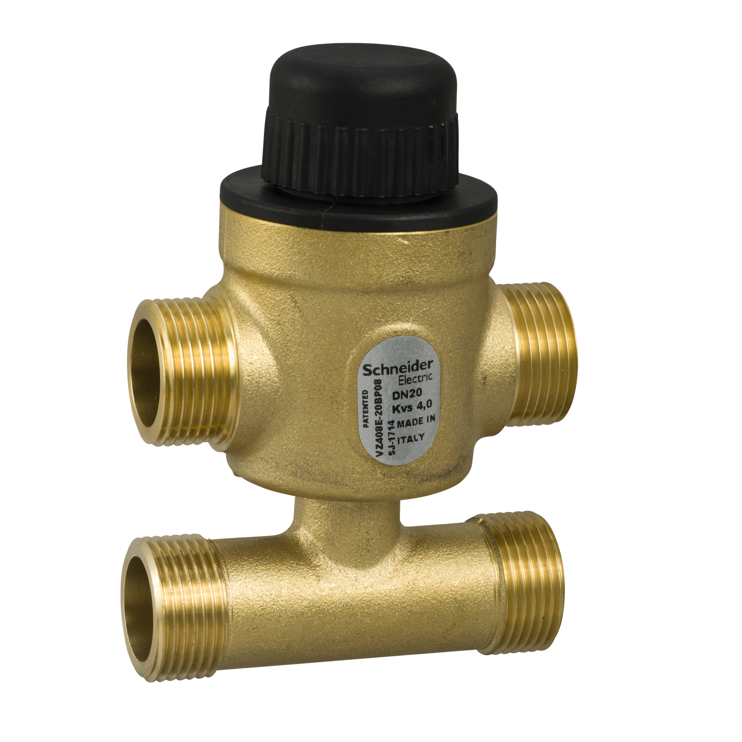 Schneider Electric-VZ408E-20BP08-Vanne 4 voies laiton filetée PN16 DN20 Kv4 course 2,5mm