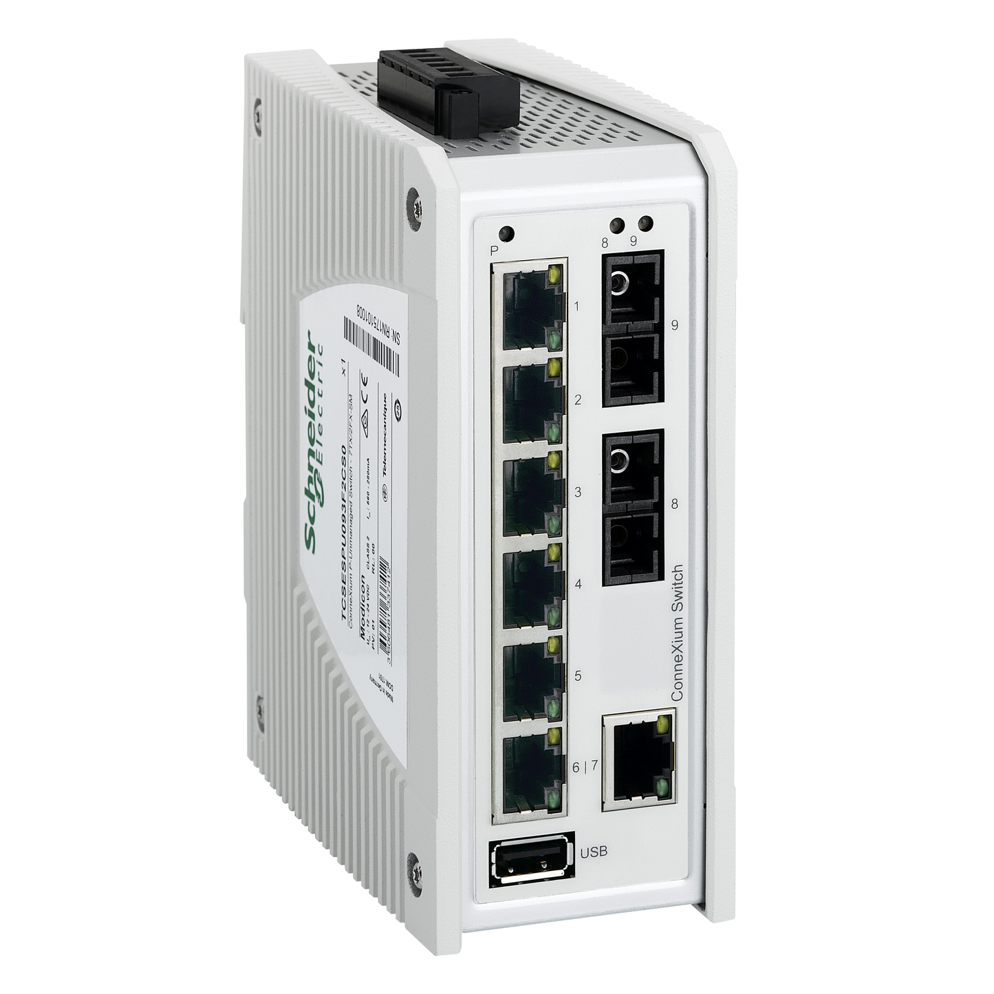 Schneider Electric-TCSESPU093F2CS0-ConneXium -Switch Eth non managé Premium -7 ports cuivre -2 ports fibre monomode