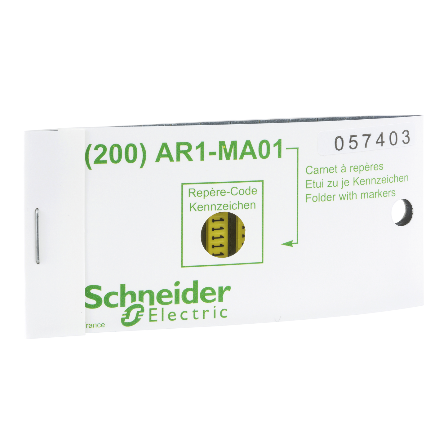 Schneider Electric-AR1MB01P-AR1 - repère encliquetable - jaune - caractère P
