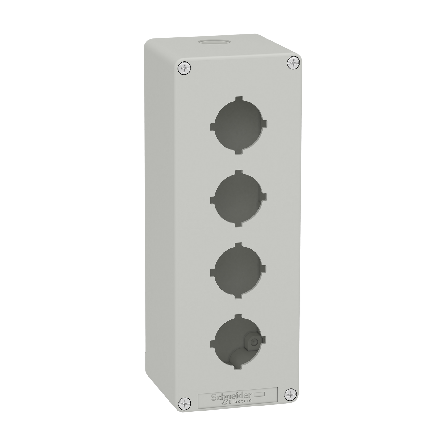 Schneider Electric-XAPD4604-Boite métal vide grise - M25 x1 - 4 trous 30 mm - 80x220x77 mm