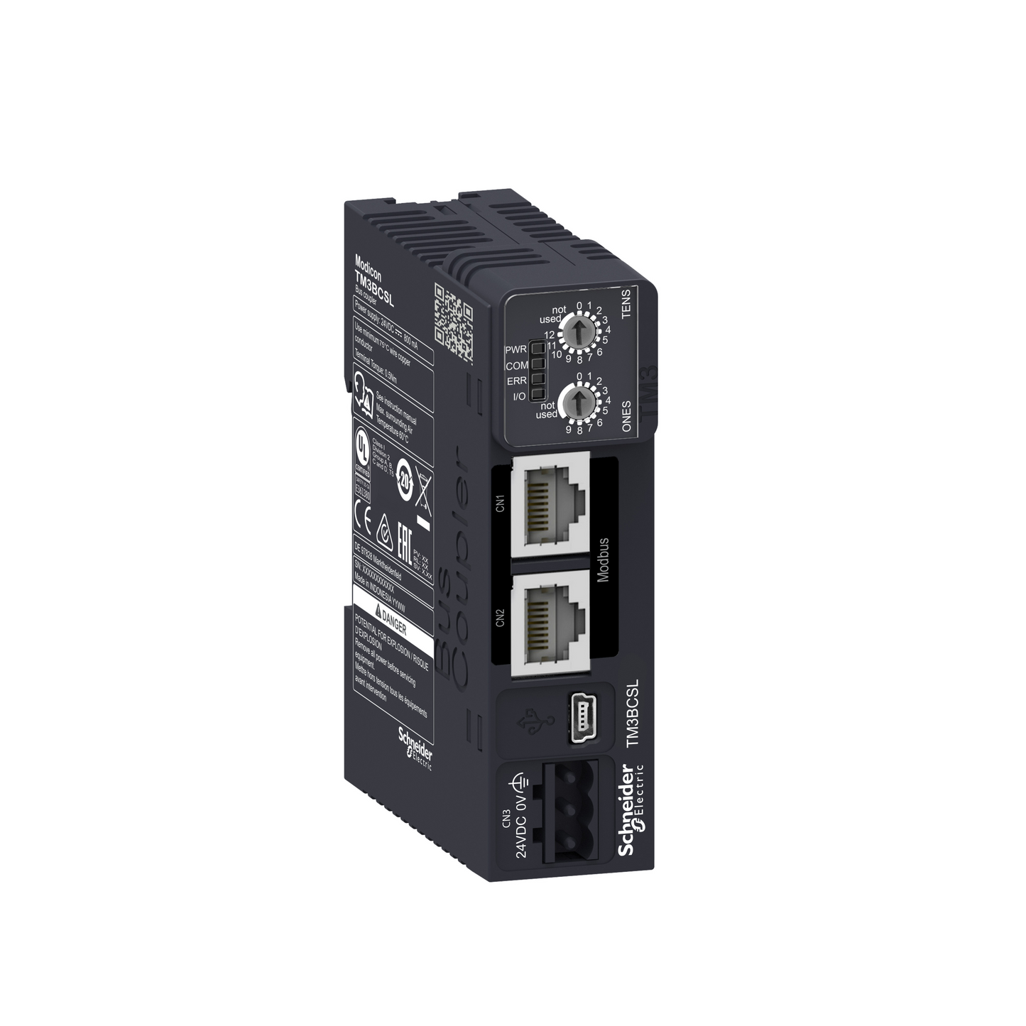 Schneider Electric-TM3BCSL-Module TM3 Bus Coupleur Serial Line Module IP20 E/S Distribuées Opti