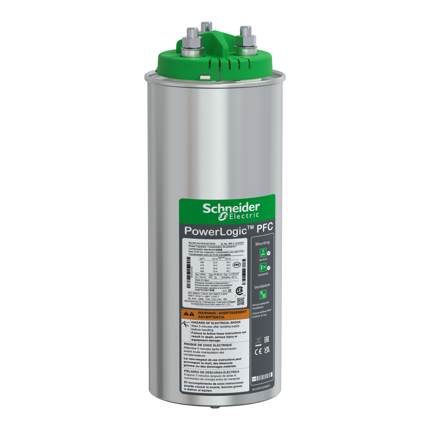 Schneider Electric-BLRCH339A407B48-VarPlusCAN condensateur HDY 33.9kvar 480V