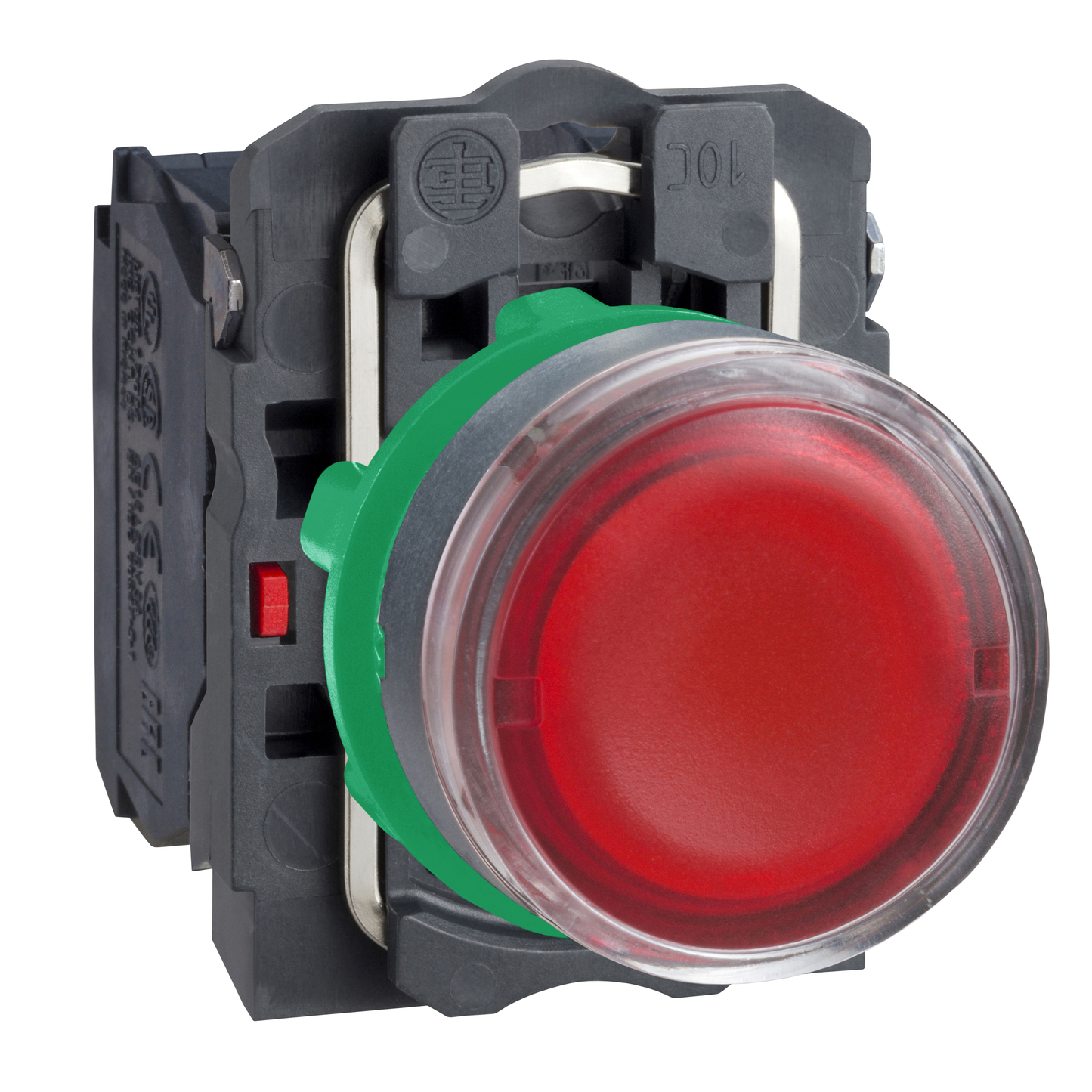 Schneider Electric-XB5AW3445-Harmony bt-pous lumineux rouge Ø22 - impulsion - 230 V - 1O+1F